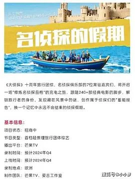 名侦探的假期海报