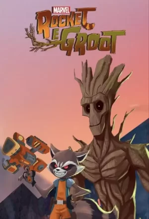 火箭浣熊与格鲁特海报