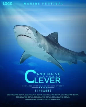 鲨鱼幻色术海报