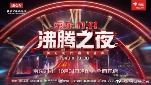 京东双11沸腾之夜海报