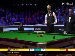 斯诺克英锦赛正赛16进8轮次尼尔·罗伯逊6-1吴宜泽20251203海报