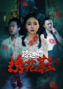 路边的绣花鞋海报