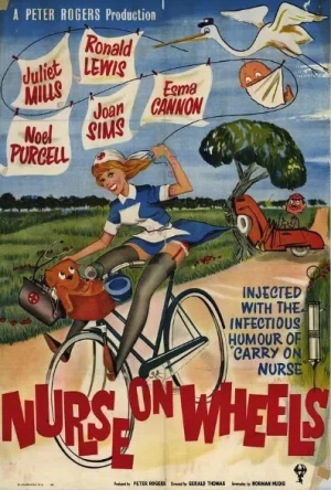 轮子上的护士海报