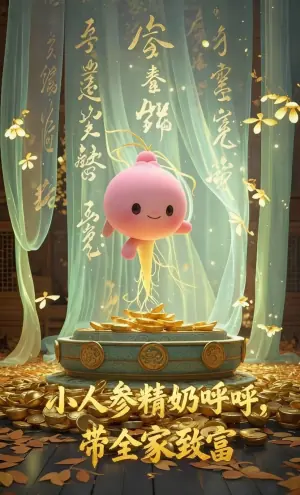 小人参精奶呼呼,带全家暴富海报