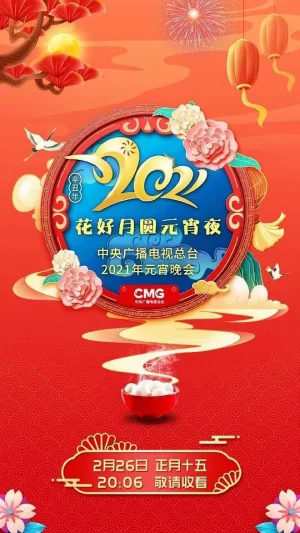 中央广播电视总台元宵晚会2022海报