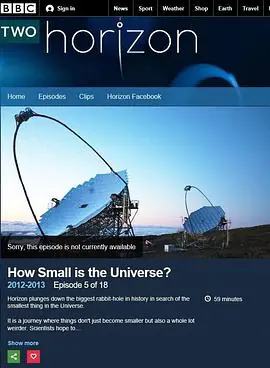 BBC地平线:宇宙何其小海报