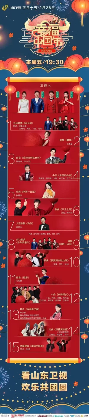 "幸福中国年"2021山东欢乐元宵夜海报